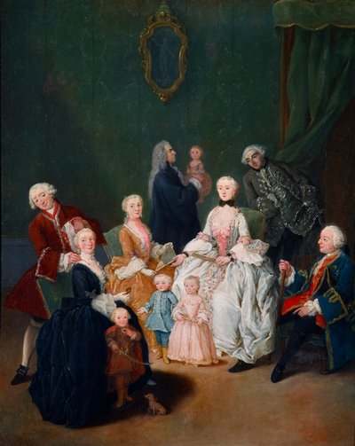 Portrait de famille. Peinture de Pietro Longhi (vers 1752) - Pietro Longhi