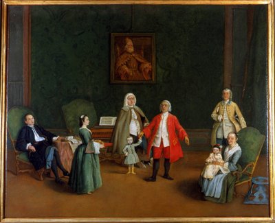 Portrait de famille, Pietro Longhi (1702 - 1785), peinture à l