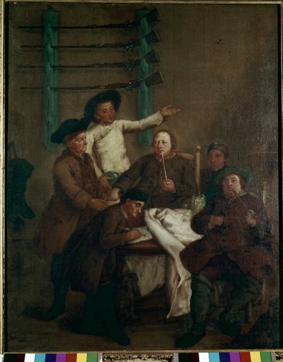 La chasse dans la vallée : le tirage des noms - Pietro Longhi