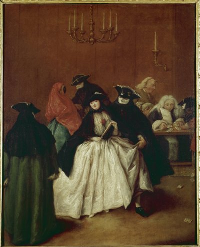 Il Ridotto (la salle privée du Palazzo San Moise, Venise) - Pietro Longhi