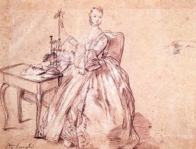 Dame filant du fil - Pietro Longhi