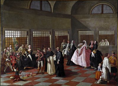 Le parloir du couvent - Pietro Longhi