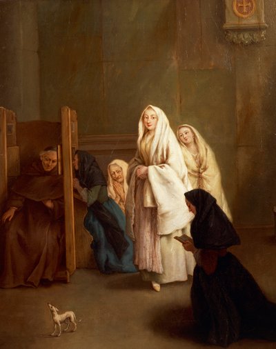 Les sept sacrements : Confession - Pietro Longhi