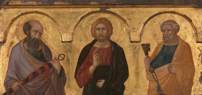 Christ entre les saints Paul et Pierre, vers 1320 - Pietro Lorenzetti