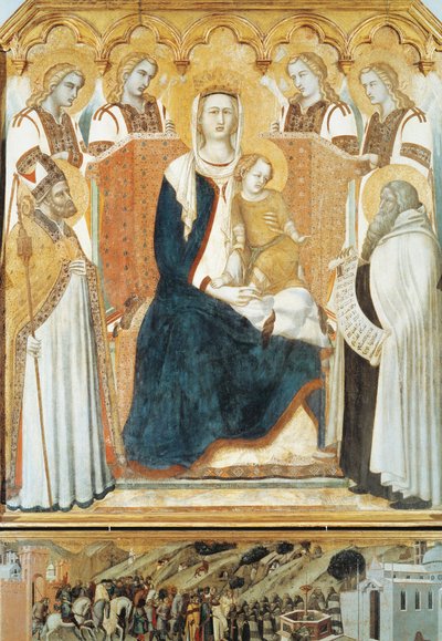 Italie, Sienne, Madonna avec des anges et des saints - Pietro Lorenzetti