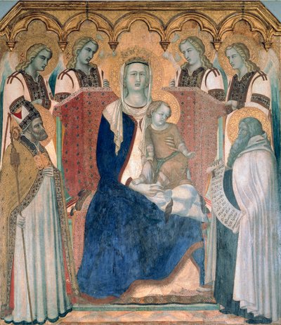 Madonna et enfant, saints et anges - Pietro Lorenzetti