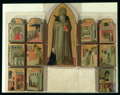 Scènes de la vie de la bienheureuse Humilité, c.1341 (détail) - Pietro Lorenzetti