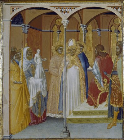 Sainte Sabine de Spolète devant le gouverneur de Toscane Venustiano - Pietro Lorenzetti