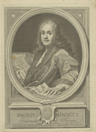 Portrait du poète Paolo Minucci 1606-1695, années 1720 - Pietro Masini