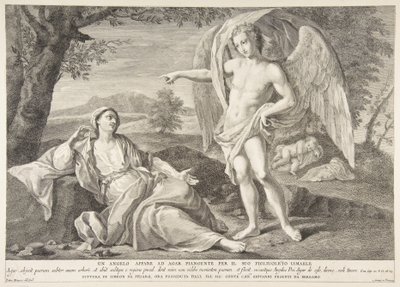 Un ange apparaissant à Agar, 1727-72 - Pietro Monaco