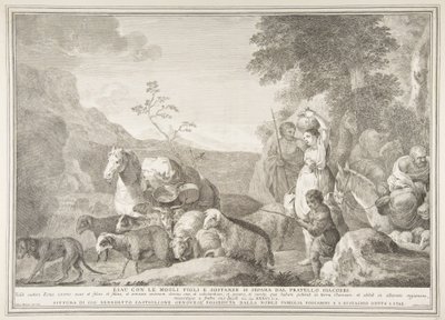 Ésaü et sa famille se séparant de Jacob, 1743-63 - Pietro Monaco