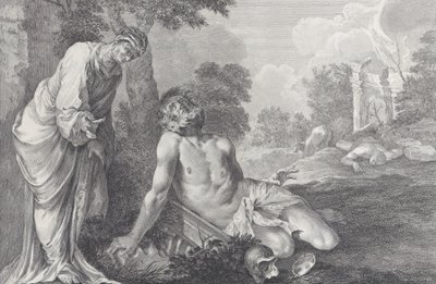 Job réprimandé par sa femme, 1730-1739 - Pietro Monaco