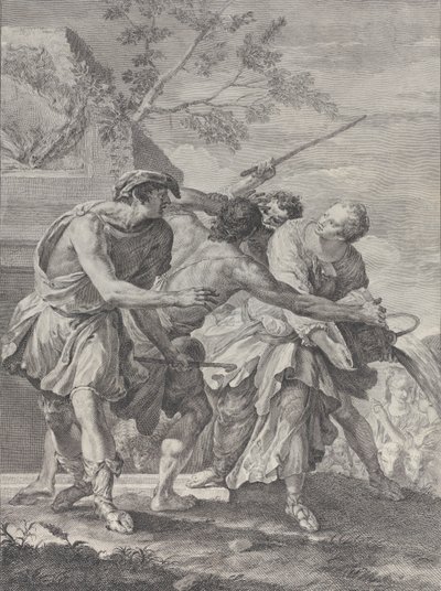 Moïse Défendant les Filles de Jethro - Pietro Monaco
