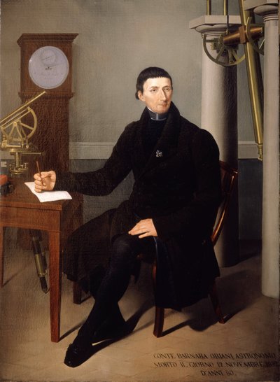 Portrait de Barnaba Oriani, astronome (1752 - 1832) par N. Carducci. Peinture du 19ème siècle. - Pietro Narducci