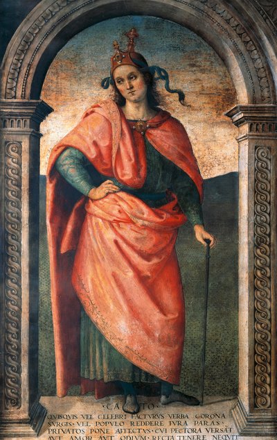 Caton par Pietro Perugino (vers 1450-1523), fresque, Collegio del Cambio, Pérouse - Pietro Perugino