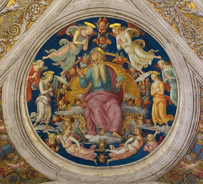 Dieu le Père avec des anges de la Stanza dell