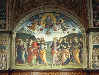 Saint-Père avec prophètes et sibylles - Pietro Perugino