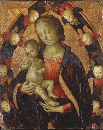 Madone et Enfant entourés de chérubins - Pietro Perugino