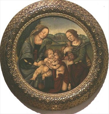 Madone et Enfant avec Sainte Élisabeth et le petit Saint Jean-Baptiste - Pietro Perugino