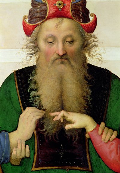Le Mariage de la Vierge (détail du grand prêtre) - Pietro Perugino