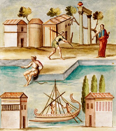 MS Gen 1496 Scène de port, 1674 - Pietro Santi Bartoli