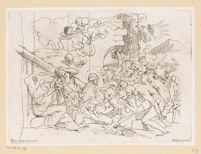 Adoration des bergers - Pietro Testa