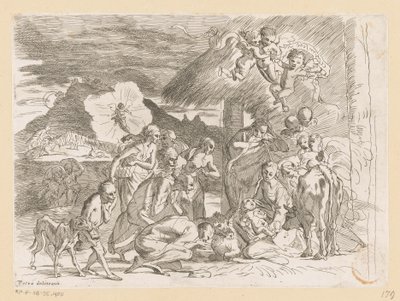 Adoration des bergers - Pietro Testa