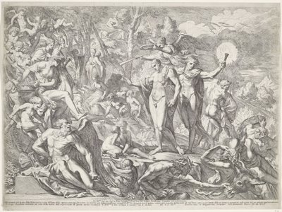 Jeune homme arrivant au Parnasse par le chemin de la Vertu - Pietro Testa
