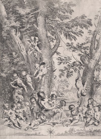 Le jardin de la charité, vers 1631-1637 - Pietro Testa
