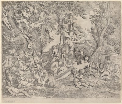 Vénus dans un jardin avec des cupidons - Pietro Testa