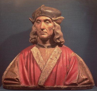 Henri VII, 1509-11 (terre cuite peinte) - Pietro Torrigiano
