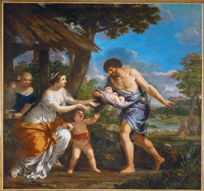Romulus et Remus retrouvés par Faustus ... - Pietro da (1596-1669) Cortona