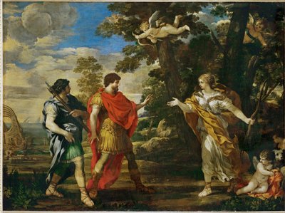 Venus en chasseresse apparait a Enee - Venus, hunting, appears to Aeneas ... - Pietro da (1596 1669) Cortona