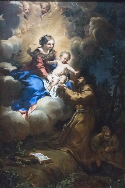 Vision de Marie à Saint François, c.1641 - Pietro da (1596 1669) Cortona