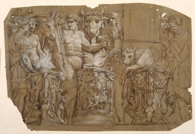 Sacrifice antique et le mariage de Persée et Andromède, d