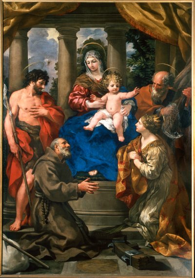 Madone et Enfant avec Saint Jean-Baptiste, Saint Félix de Cantalice, Saint André et Sainte Catherine d