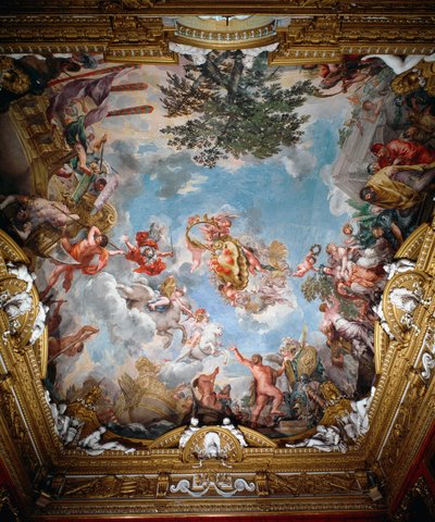 Mars après la guerre, voûte de la salle de Mars - Pietro da Cortona