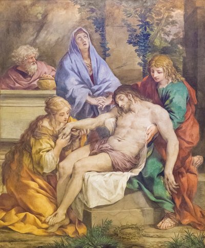 Pietà avec la Madone, Saint Jean-Baptiste, Sainte Marie-Madeleine et Nicodème - Pietro da (1596 1669) Cortona