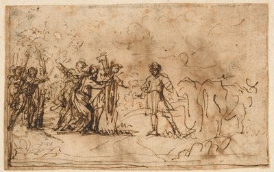 Cincinnatus appelé du champ, étude pour la "Storia di Cincinnato," Galerie de la Villa Sacchetti (maintenant Chigi), Castelfusano - Pietro da Cortona