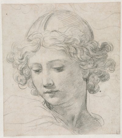 Étude pour la tête de Saint Michel - Pietro da Cortona
