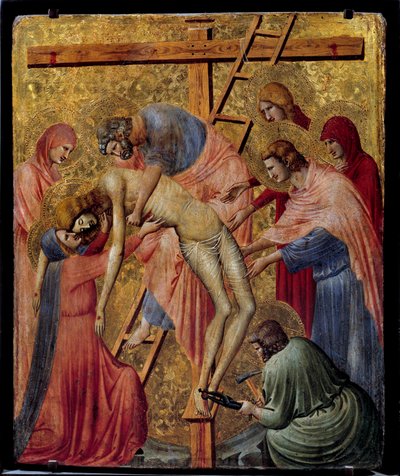 Pieta. La déposition ou descente de la croix (retable) - Pietro da Rimini