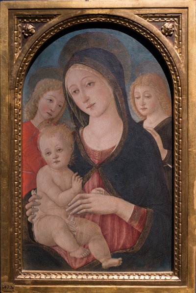 Madone et enfant avec deux anges, vers 1480 - Pietro di Francesco degli Orioli