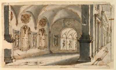 Conception de scène, intérieur des absides - Pio Panfili