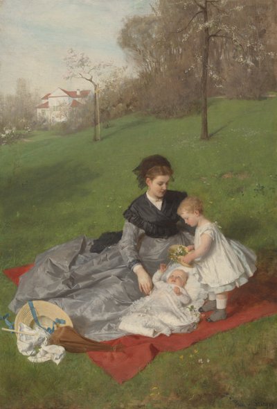 Mère et enfants - Pál Szinyei Merse