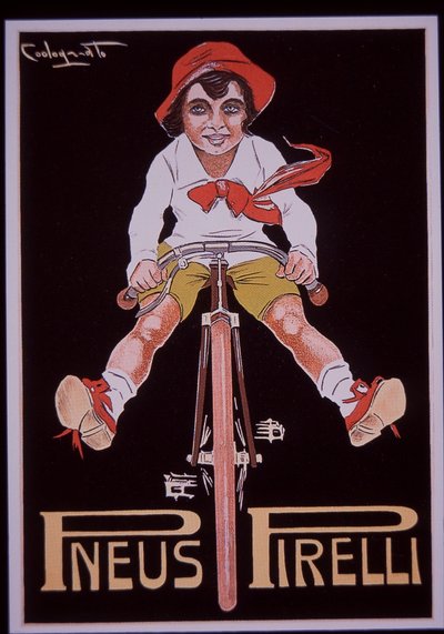 Publicité pour les bicyclettes Pirelli - Plinio Codognato