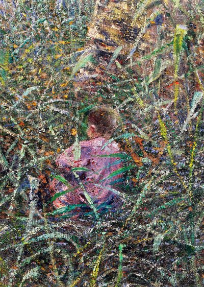 Enfant dans un pré, détail de Matin d