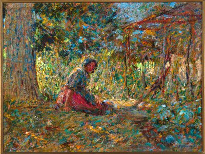 Dans le jardin - Plinio Nomellini