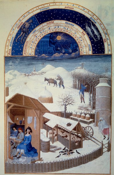 Le mois de février : neige - Pol de Limbourg