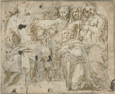 La famille de Darius devant Alexandre - Polidoro da Caravaggio