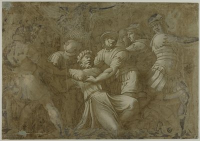 Soldats romains arrêtant Saint Pierre (?) - Polidoro da Caravaggio